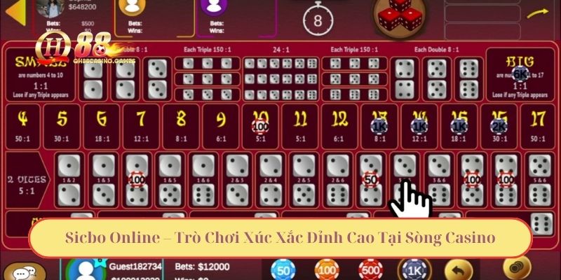 Sicbo Online – Trò Chơi Xúc Xắc Đỉnh Cao Tại Sòng Casino QH88